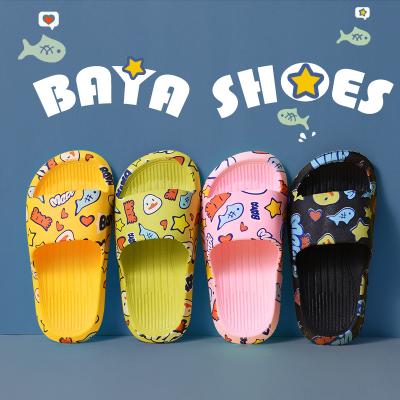 China Cute Children's Summer Cartoon Indoor Home Slippers Flat And Non-slip Soft-soled Bathroom Slippers for sale