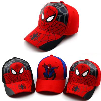 China breathable & New Autumn Wholesale Adjustable Waterproof And Breathable Baseball Mesh Children Tend Cartoon Spider Man Sports Hat for sale