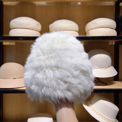 China Wholesale COMMON Women's Warm And Fashionable Korean Style Winter Snow Rabbit Fur Hats And Fur Hats for sale