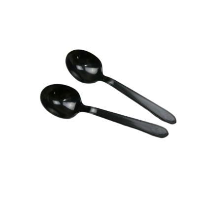 China Restaurant/Chinese Black Disposable Plastic Soup Spoon Home Supplier pp for sale