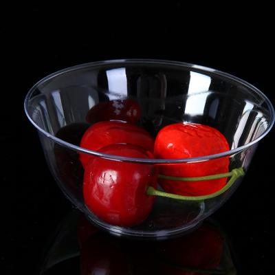 China Good Quality Disposable PS 6.5oz Clear Disposable Food Grade Plastic Salad Bowl for sale