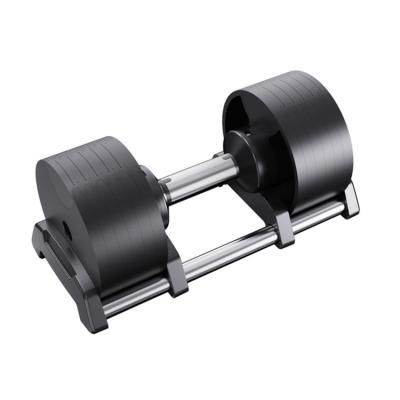 China Universal Factory Wholesale Automatic Free Weight Dumbbell Set Adjustable Rubber Adjustable Dumbbell and Rack 70lbs 90lbs 32kg 40kg for sale