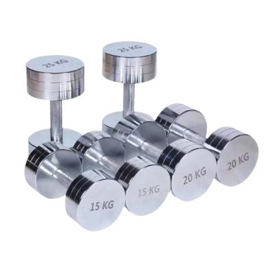 China Universal Round Heads Cheap Dumbbell Weights Gym Rubber Equipment Dumbbell Sets for sale