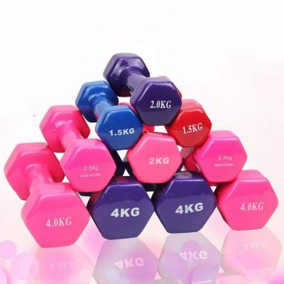 China Universal Wholesale Neoprene Dumbbells China Gym Equipment Weight Lifting Home Hex Dumbbells For Women for sale