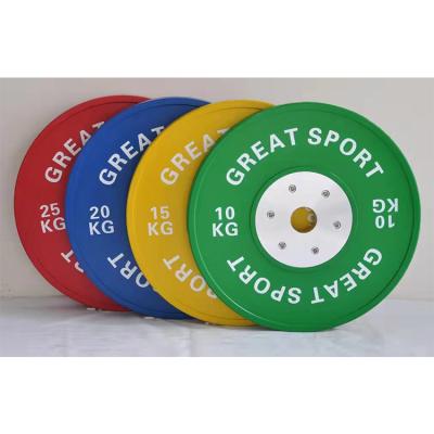 China China Supply Unified Weight Barbell Weight Plate 5kg Bumper Competition Plate Weight Plates Durable Rubber for sale