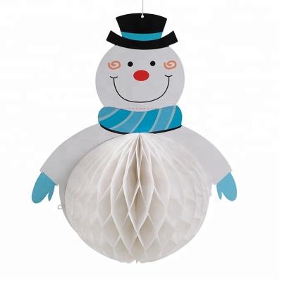 China Festival Decoration Paper Honeycomb Snowman Hanging Paper Butterfly Garlan for Wedding Birthday Carnival Party for sale