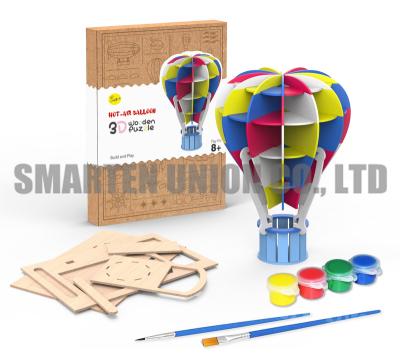 China wooden 3D puzzle hot air balloon SHK43 SHK43 for sale