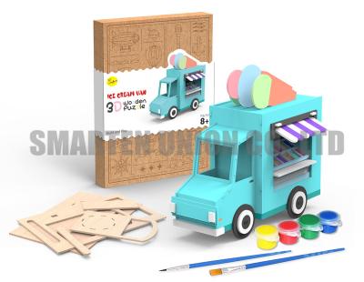 China 3D Wooden Puzzle Ice Cream Van SHK40 SHK40 for sale