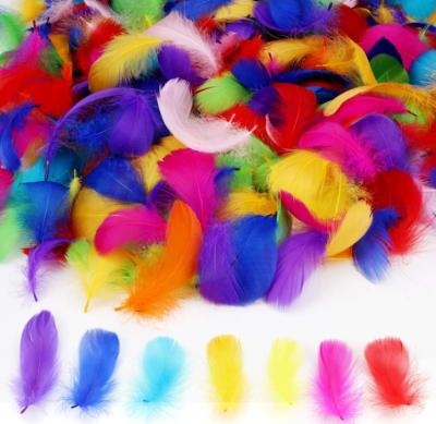 China 100% high quality natural goose feather colorful feather for sale