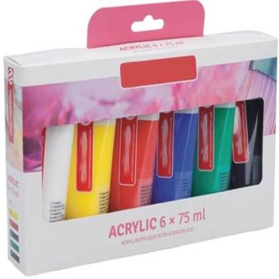 China Acrylic Paint Drawing Set With Customized Packing Logo Containing Brush for sale