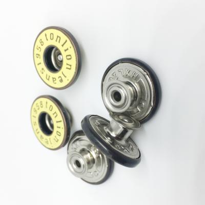 China Custom factory sliver metal jeans buttons and rivets nickel free for new design jeans jeans button for sale