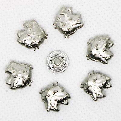 China 2021 Nickel Free Cat Pattern Factory Cost Guaranteed Quality Silver Irregularity Jeans Custom Cheap Buttons And Rivets Buttons for sale