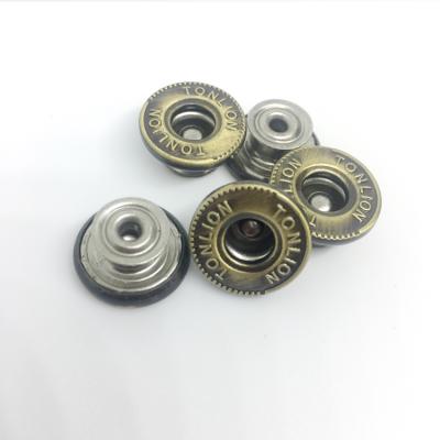 China Custom durable high quality nickel free metal jeans buttons and rivets for jeans metal button lattice for denim jacket for sale