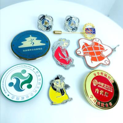 China Luxurious Magnetic Logo Resin Epoxy Printed Clear Custom Lapel Magnetic Badge Pins Button Pin For Gift for sale