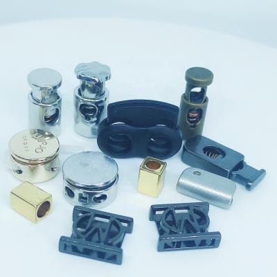 China Wholesale High Quality Nickel Free Toggle Rope Locks Single And Double Hole Sports Adjustment Metal Drawing Stopper For Garment for sale