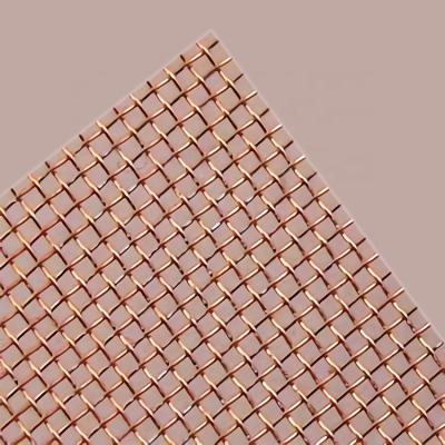 China Filter Custom Faraday Cage Shielding Red Copper Wire Mesh for sale