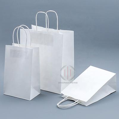 China Recyclable Personalized Biodegradable Recycled Brown Paper Food Bag Gift White Shopping Paper Bags Custom Kraft Paper Bags With Your Own Logo for sale