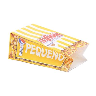 China New Design 60gsm Recyclable Heat Seal Popcorn White Kraft Paper Bag Made In China for sale