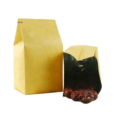 China Recyclable Take Out Fast Food Packaging Brown Greaseproof Paper Bag for sale