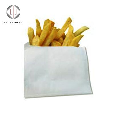 China Recyclable New Products White Kraft Paper Bag For Burger Fried Chips And Hot Dog Packing for sale