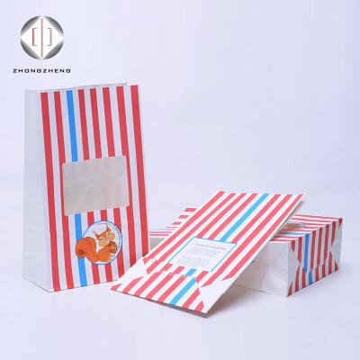 China BIODEGRADABLE Kraft Paper Food Grade Craft Paper Bag /Kraft Paper Biodegradable Pouch With Clear Window For Nuts And Cores for sale