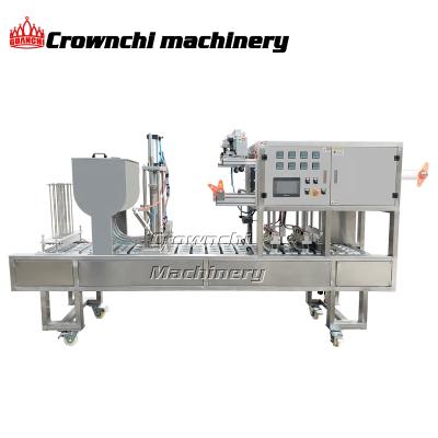 China Automatic Food Jelly Cup Filling Machine for Milk. Yogurt Cup Filling Sealing Plant for sale