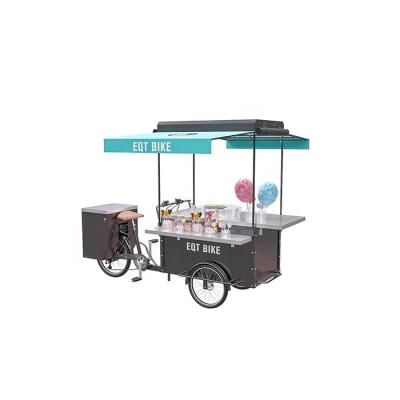 China Snack cotton candy bike/electric retro coffee tricycle bicycle for sale