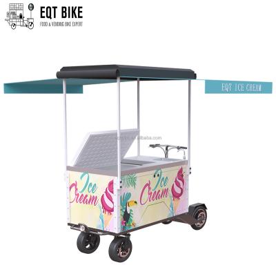 China Solar bakery food e bike ice cream cart mobile retail bike freezer on sale for sale