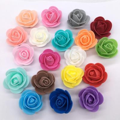 China Best Selling Artificial Flower Eco-friendly 3.5CM Bubble Bath PE Rose Head 500PCS/OPP Rose for sale