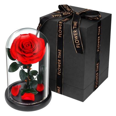 China Gift Valentine's Day Flower Gift Box Artificial Flower Immortal Rose Christmas As A Gift for sale