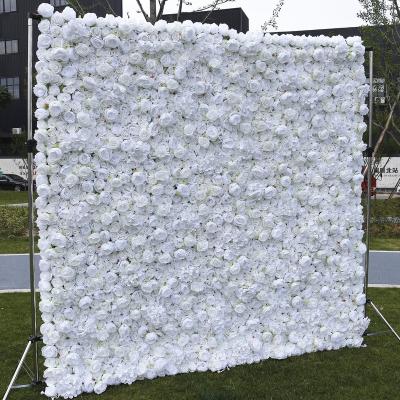 China Hot Selling Natural Touch Amazon Pure White 3D Fabric Simulation Flower Bottom High End Wall for sale