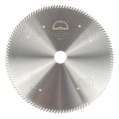 China Saw Blade For Cutting Professional Imported PVC Tools China Germany 255X3.0X25.4X120T Circular Saw Blade For Rubber Cutting for sale