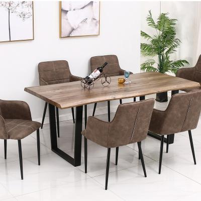 China Practical marble wood dining table round dining table extendable dining table set 6 chairs with low price for sale