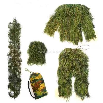 China Ghillie Pants Hunting Suit 3D Leaf Camouflage Camouflage Clothing Train Military Fabric Jungle Auspicious Bionic Camouflage Uniform for sale