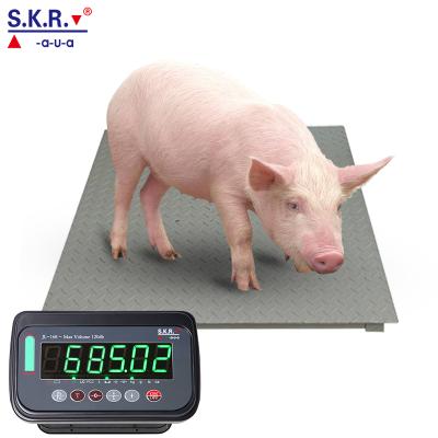 China Industral Digital Scale Pig Cattle Camel Sheep Farm 1000kg Truck Livestock Hog Platform Scales Manufacturer for sale