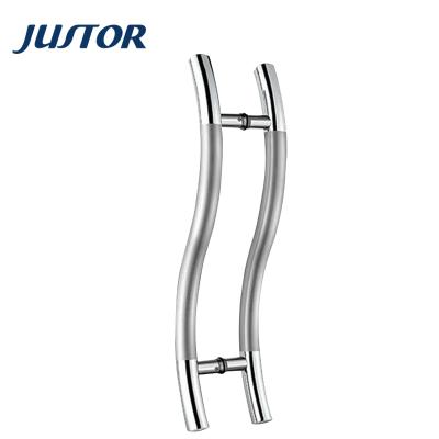 China Modern Stainless Steel Handle Single Sided Double Sided Glass Door Handle for sale