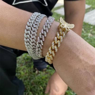 China Men Cuban Women Hip Hop 8mm Hip Hop Bracelet Cuban Link Bracelet for sale