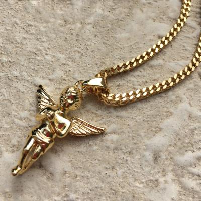 China CLASSIC Angel Wings Necklace Gold Pendants Angel Hop Hip Pendant Necklace for sale