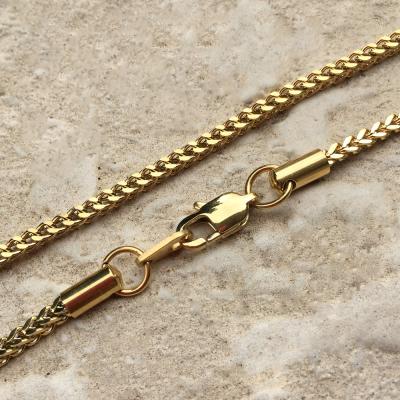 China Other Hip Franco Hop Men's Jewelry 2.5mm Gold Stainless Steel Link Chain For Men for sale