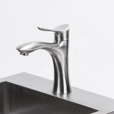 China New Design Modern Basin Faucet Stainless Steel Hand Water Tap Single Lever Faucet For Bathroom for sale