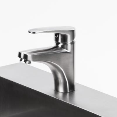 China Modern Brushed Luxury Stainless Steel Faucet Bathroom Sink Water Faucet Torneira for sale