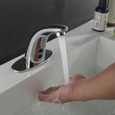 China Sense Touchless Faucets Motion Hot And Cold Mixer Lid Enclosed Dual Module Sensor Faucet Automatic Hands Free Water Faucet for sale