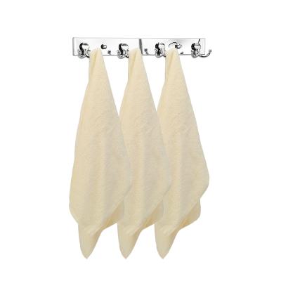 China CLASSIC Double Fork Bath Towel Hook Metal Bathroom Shower Hand Towel Hook Simple Design Bathrobe Towels Hanger for sale