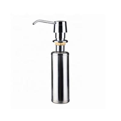 China Modern 304 Stainless Steel Hotel Kitchen Soap Dispenser Bottle Manual Foam Soap Dispenser 250ml for sale