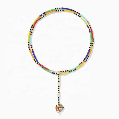 China Miyuki Rainbow Beaded Necklace Wholesale Environmentally Friendly Custom Welcomed Seed Bead Jewelry Making for sale