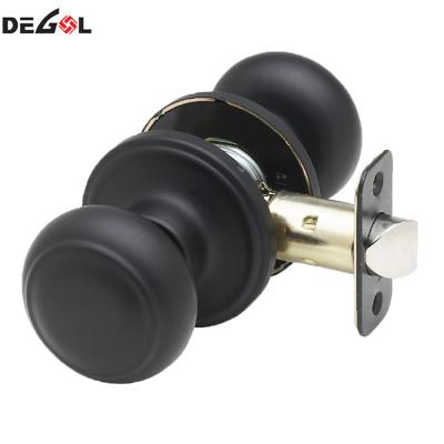 China Modern Ball Privacy Door Knob , Black Satin Stainless Door Hardware Modern Design for sale