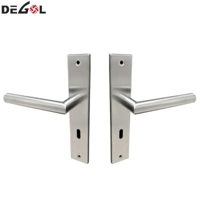 China Saudi Arabia Durable Hot Sale Easy Installation Steel 85 mm CC Plate Aluminum Door Handle for sale