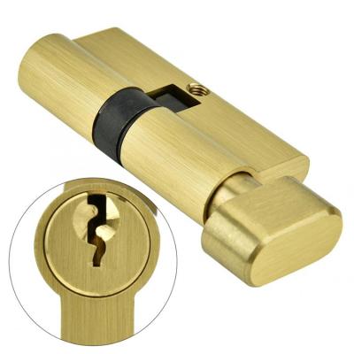 China Easy Installation And Durable Good Quality High Security Thumb Turn Knob Cylinder Door Lock Brass Types for sale