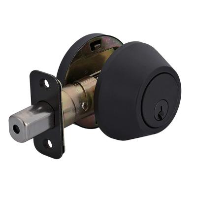 China Easy Installation and Durable Hot Sell Matte Black Handle Knob Single Cylinder Deadbolt Paddle Entry Door Lock for sale