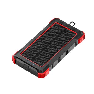 China Waterproof Type-c Easy Fast Charging Dual USB Powerbank Solar Charging Carry Green Energy Portable Powerbank for sale